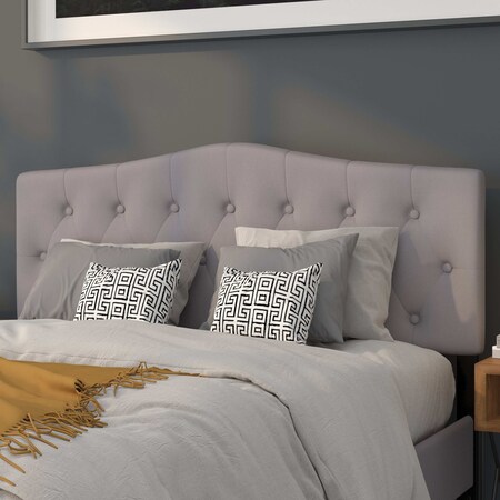 Flash Furniture Cambridge Headboard, Queen, Gray Fabric HG-HB1708-Q-LG-GG